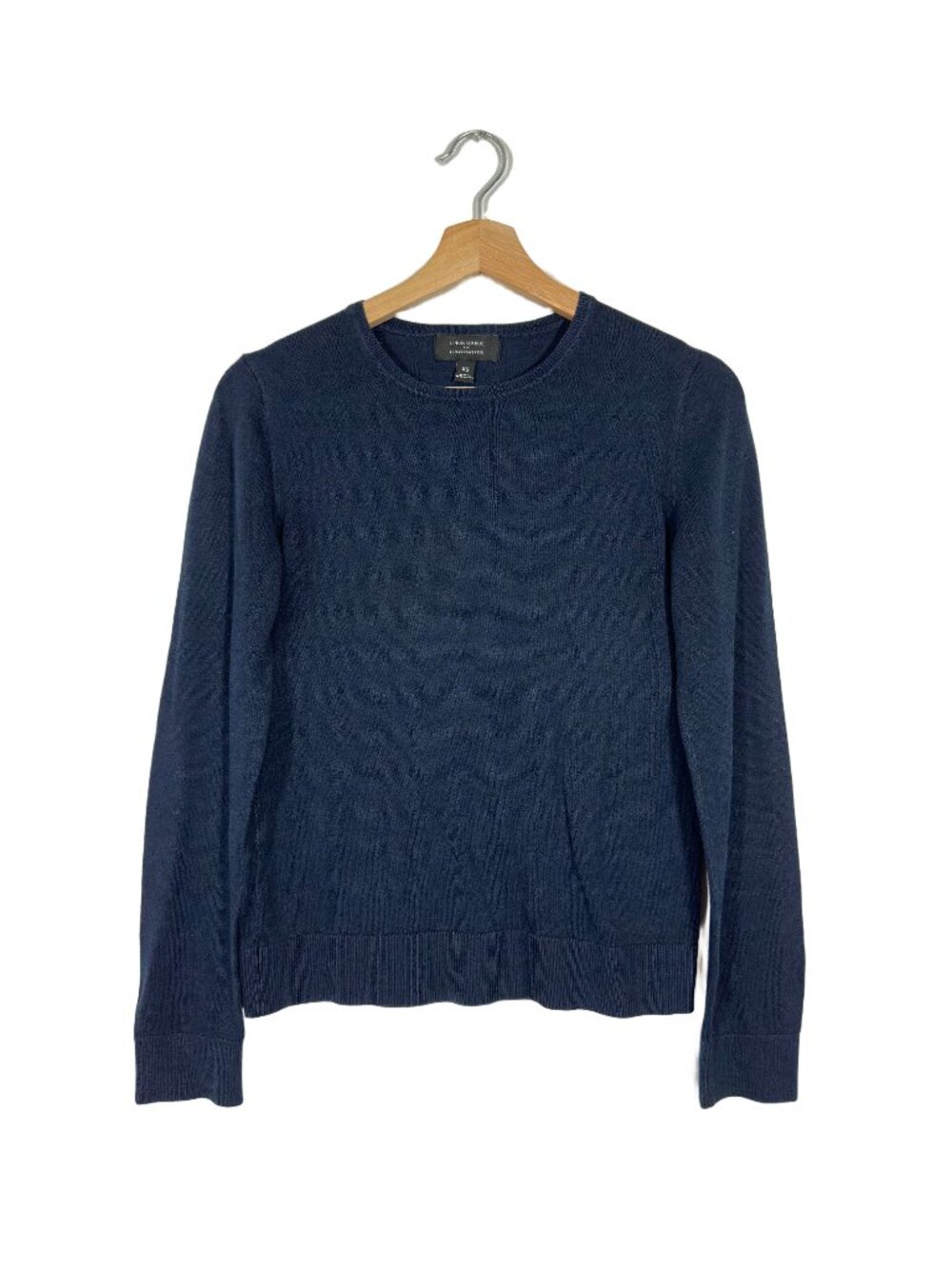 Banana Republic Cotton Blend Crewneck Sweater Size XS Navy Blue Classic Soft